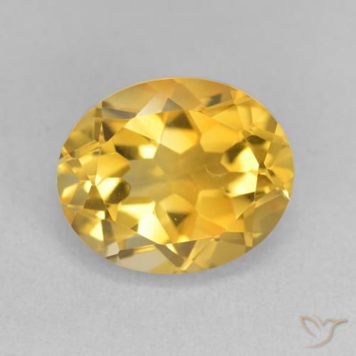 3.72ct 자연스러운 미디엄 골드 황수정, 타원형, VVS-VS