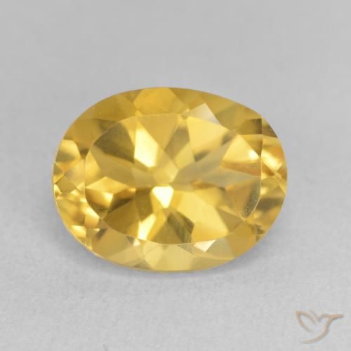 3.50ct 자연스러운 골든 오렌지 황수정, 타원형, VVS-VS