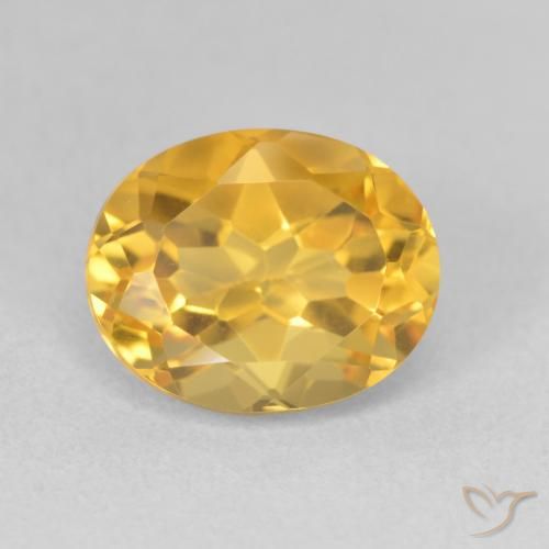 3.34ct 자연스러운 골든 오렌지 황수정, 타원형, VVS-VS