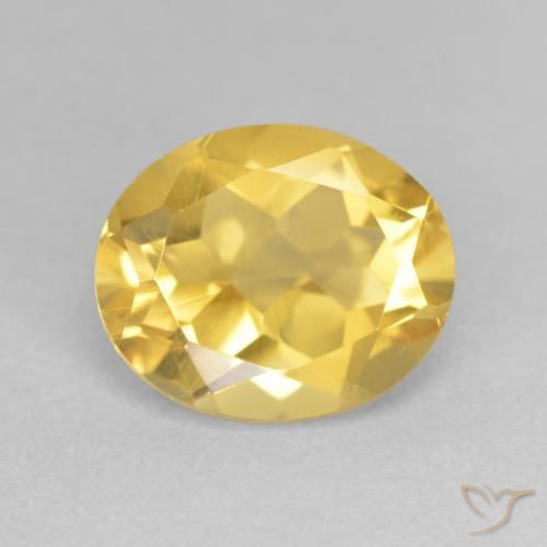 3.45ct 자연스러운 미디엄 골든 황수정, 타원형, VVS-VS
