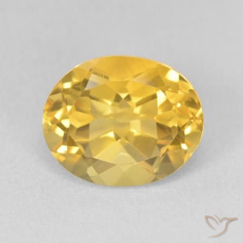 3.67ct 자연스러운 골든 황수정, 타원형, VVS-VS