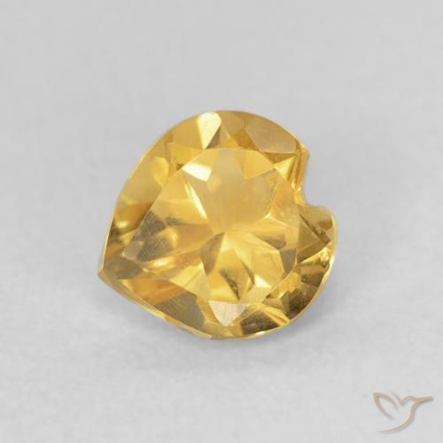 0.64ct 자연스러운 딥 골드 황수정, 마음, VVS-VS
