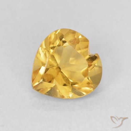 0.74ct 자연스러운 골든 황수정, 마음, VVS-VS