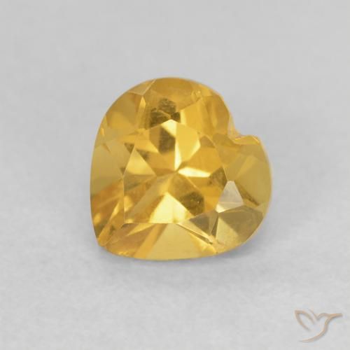 0.78ct 자연스러운 금 황수정, 마음, VVS-VS