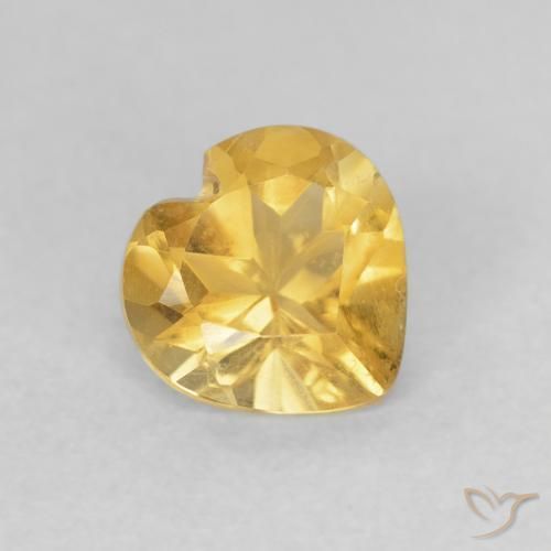 0.67ct 자연스러운 금 황수정, 마음, VVS-VS