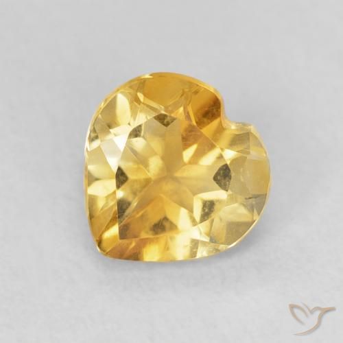 0.85ct 자연스러운 골든 황수정, 마음, VVS