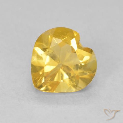 0.75ct 자연스러운 미디엄 골든 황수정, 마음, VVS-VS