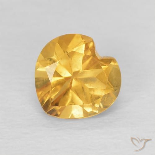 0.73ct 자연스러운 미디엄 골든 황수정, 마음, VVS-VS