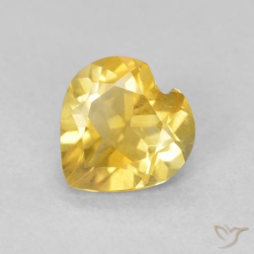 0.62ct 자연스러운 미디엄 골든 황수정, 마음, VVS-VS
