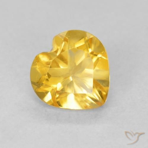 0.73ct 자연스러운 골든 황수정, 마음, VVS-VS