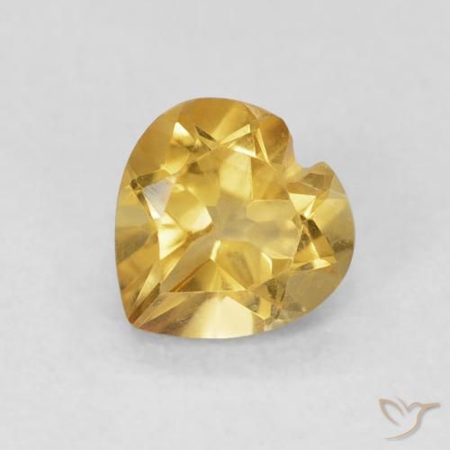 0.72ct 자연스러운 금 황수정, 마음, VVS