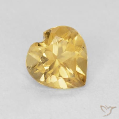 0.71ct 자연스러운 미디엄 골드 황수정, 마음, VVS