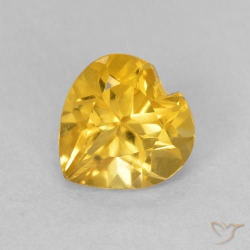 0.73ct 자연스러운 미디엄 골든 황수정, 마음, VVS-VS
