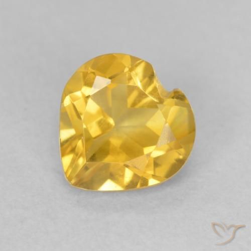 0.74ct 자연스러운 미디엄 골든 황수정, 마음, VVS-VS