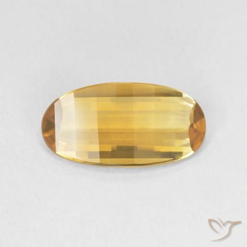 2.17ct 자연스러운 골든 오렌지 황수정, 타원형, VVS