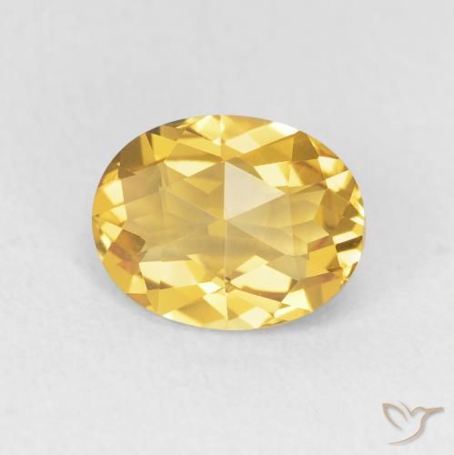 1.76ct 자연스러운 골든 황수정, 타원형, VVS