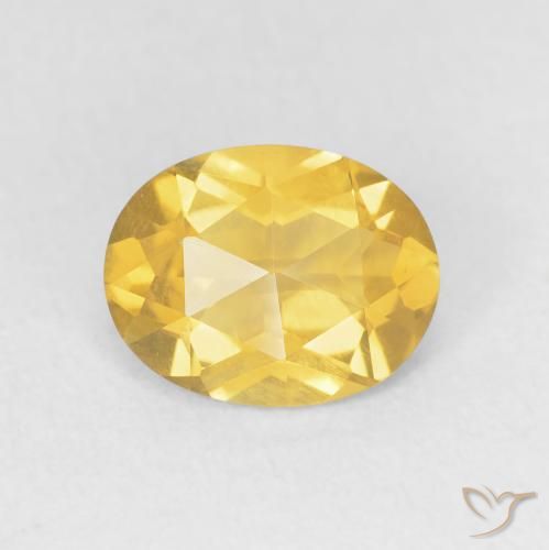 1.65ct 자연스러운 미디엄 골든 황수정, 타원형, VVS