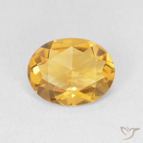 1.51ct 자연스러운 딥 골든 오렌지 황수정, 타원형, VVS