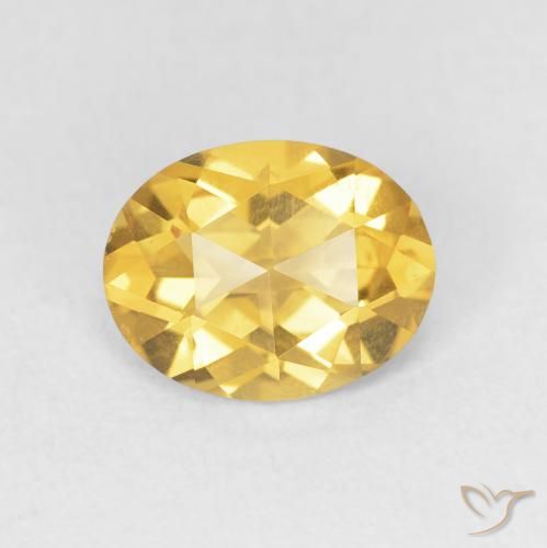 1.59ct 자연스러운 골든 황수정, 타원형, VVS