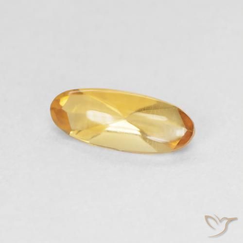0.87캐럿 천연 Medium Light Orange-Gold 황수정, 타원형, 투명한