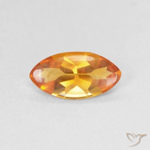 0.79ct 자연스러운 미디엄 오렌지 황수정, 보석, 투명한