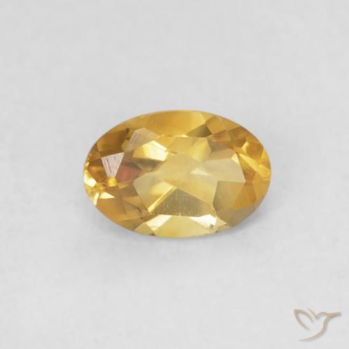 0.44ct 자연스러운 골든 황수정, 타원형, VVS-VS