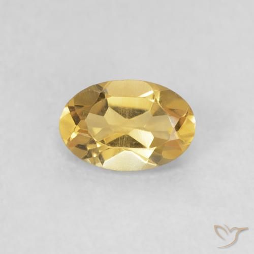 0.44ct 자연스러운 골든 황수정, 타원형, VVS-VS