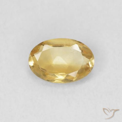0.38ct 자연스러운 골든 황수정, 타원형, VVS-VS