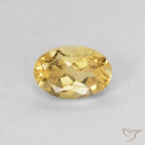 0.51ct 자연스러운 골든 황수정, 타원형, VVS-VS