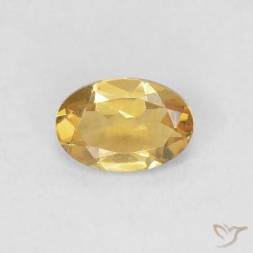 0.41ct 자연스러운 골든 황수정, 타원형, VVS-VS