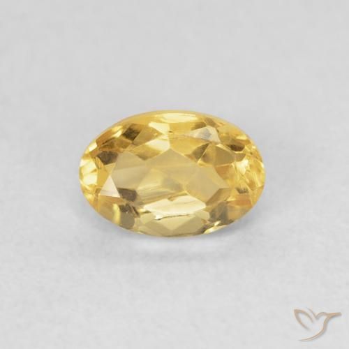 0.51ct 자연스러운 골든 황수정, 타원형, VVS-VS
