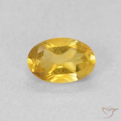 0.46ct 자연스러운 미디엄 골든 황수정, 타원형, VVS-VS