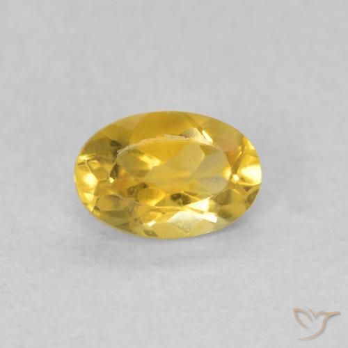 0.41ct 자연스러운 골든 오렌지 황수정, 타원형, VVS-VS