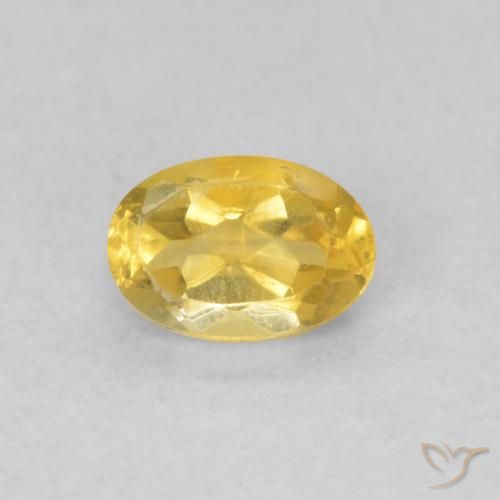 0.43ct 자연스러운 미디엄 골든 황수정, 타원형, VVS-VS