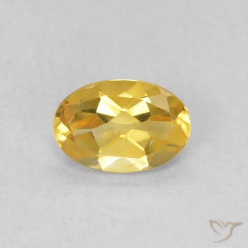 0.37ct 자연스러운 미디엄 골든 황수정, 타원형, VVS-VS