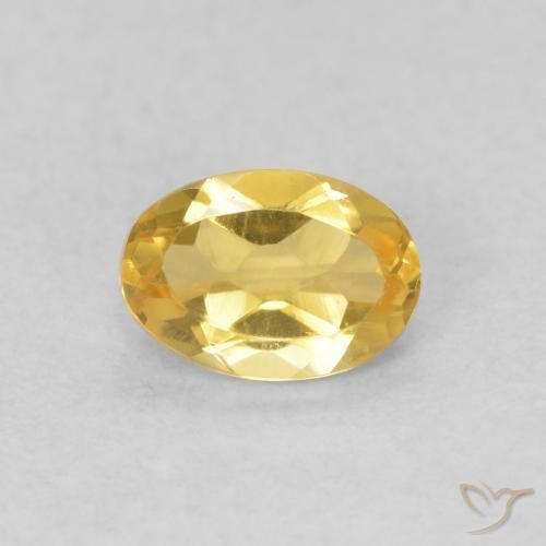 0.43ct 자연스러운 미디엄 골든 황수정, 타원형, VVS-VS
