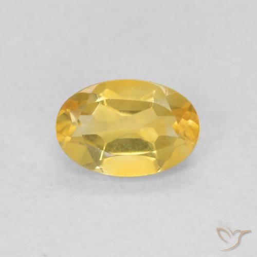 0.42ct 자연스러운 미디엄 골든 황수정, 타원형, VVS-VS
