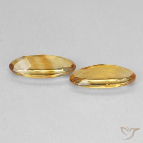 1.68캐럿 천연 Medium Light-Golden 황수정 보석, 타원형, 투명한