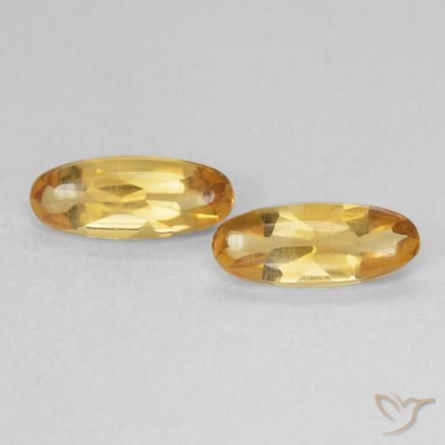 1.74ctw 자연스러운 Medium Light-Golden 황수정, 타원형, 투명한
