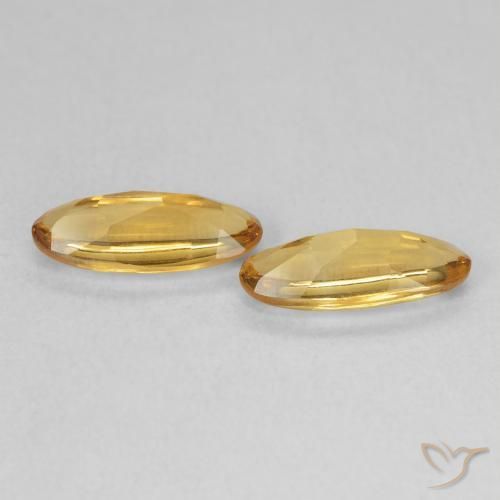 1.74캐럿 천연 Medium Light-Golden 황수정 보석, 타원형, 투명한