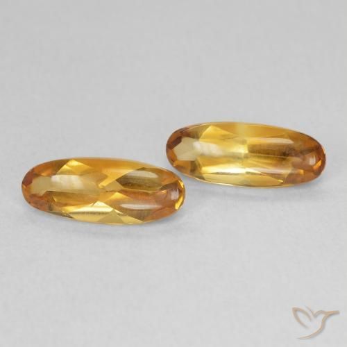 1.72캐럿 천연 Medium Light-Golden 황수정 보석, 타원형, 투명한