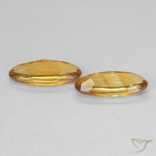 1.72캐럿 천연 Medium Light-Golden 황수정 보석, 타원형, 투명한