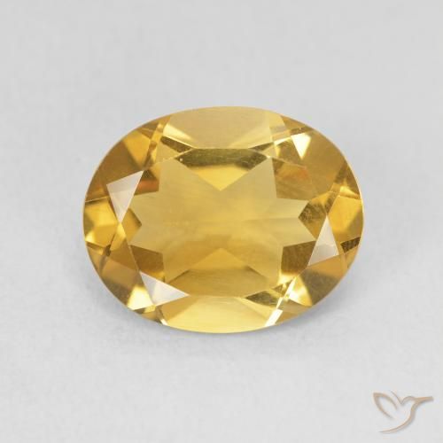 3.19ct 자연스러운 딥 골드 황수정, 타원형, VVS-VS