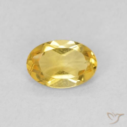 0.40ct 자연스러운 골든 오렌지 황수정, 타원형, VVS-VS