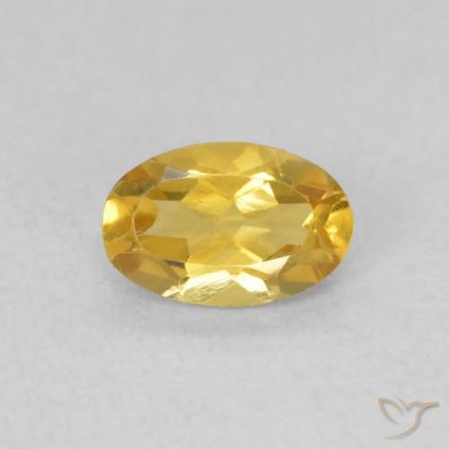 0.41ct 자연스러운 골든 황수정, 타원형, VVS-VS