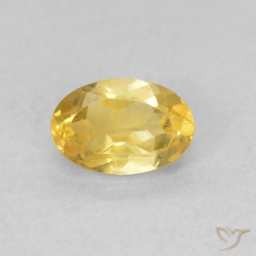 0.52ct 자연스러운 골든 오렌지 황수정, 타원형, VVS