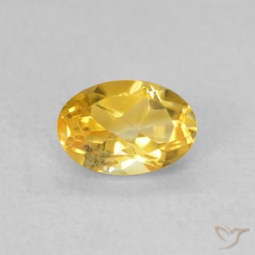 0.47ct 자연스러운 골든 황수정, 타원형, VVS-VS