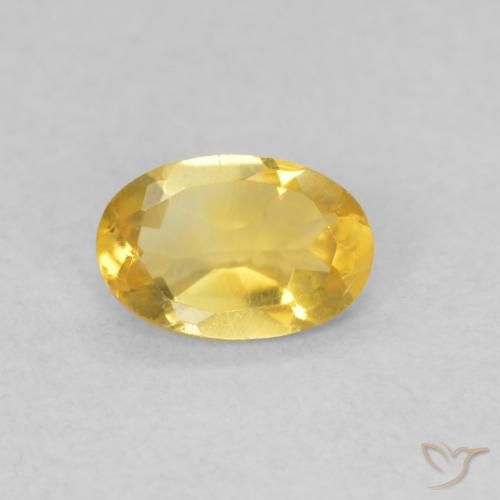 0.37ct 자연스러운 골든 황수정, 타원형, VVS-VS