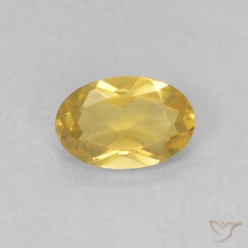 0.43ct 자연스러운 미디엄 골든 황수정, 타원형, VVS-VS
