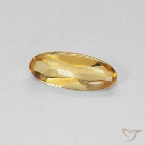 0.79캐럿 천연 Medium Light-Golden 황수정, 타원형, 투명한